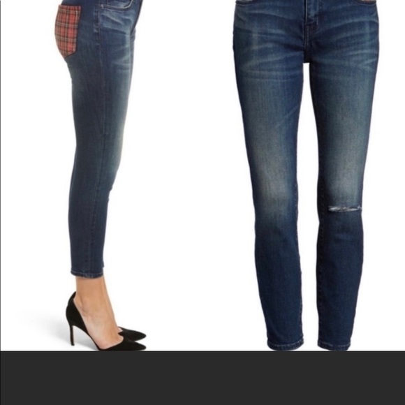 Current Elliot Stiletto Plaid Pocket jeans 28 - Picture 3 of 8